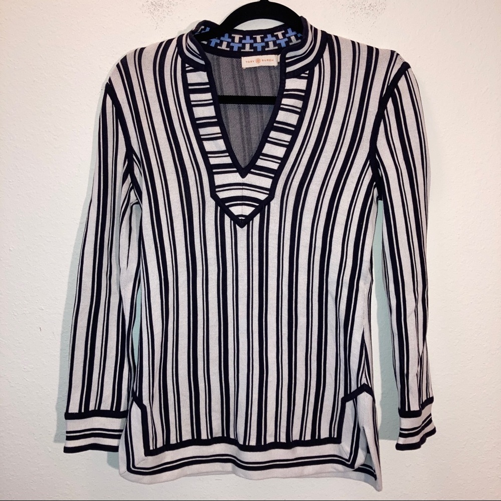 Tory Burch striped tunic sweater